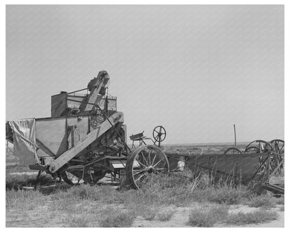 Abandoned Combine Harvester in Gray County Kansas 1939