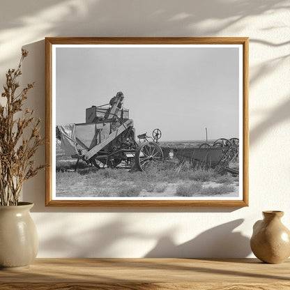 Abandoned Combine Harvester in Gray County Kansas 1939