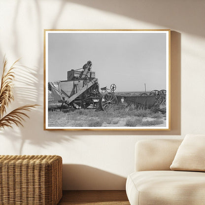 Abandoned Combine Harvester in Gray County Kansas 1939