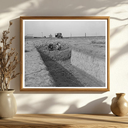 Vintage Trench Silo in Sheridan County Kansas 1939