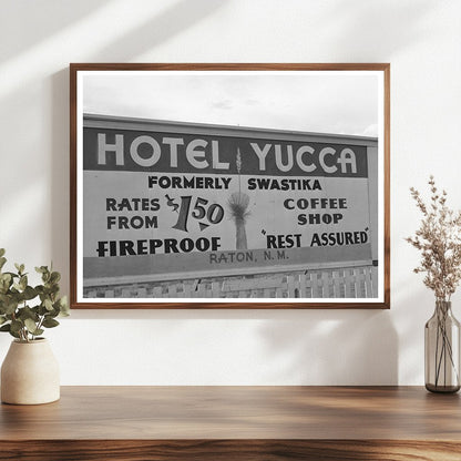 Roadside Sign in Capulin New Mexico September 1939