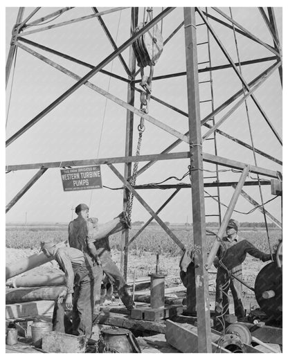 1939 Vintage Image of Well Completion for Irrigation Kansas