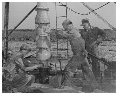 1939 Water Well Pump Installation for Irrigation Kansas Farm