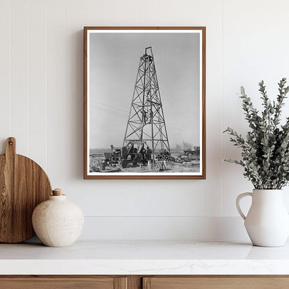 Farm Workers Lifting Casing for Water Well Kansas 1939