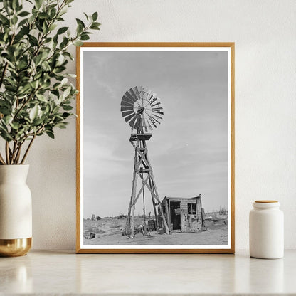 Windmill and Milk House in Baca County Colorado 1939