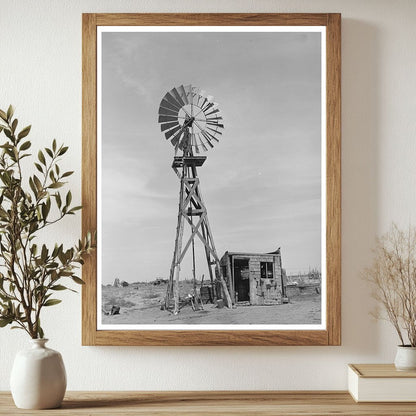 Windmill and Milk House in Baca County Colorado 1939