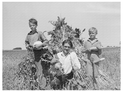 Ernest W. Kirk Jr. and Sons on Farm in Colorado 1939