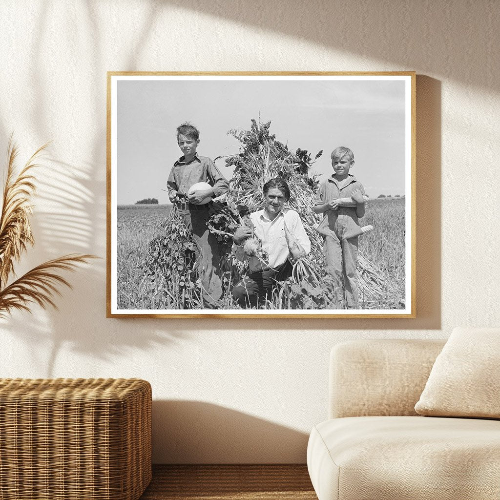Ernest W. Kirk Jr. with Sons on Farm Colorado 1939