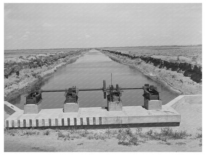 Irrigation Gate and Canal Baca County Colorado 1939