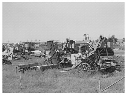 1939 Vintage Junkyard of Agricultural Implements in Kansas