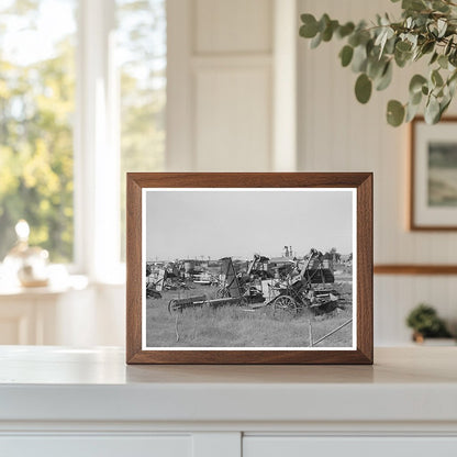 1939 Vintage Junkyard of Agricultural Implements in Kansas