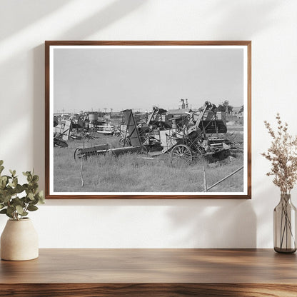 1939 Vintage Junkyard of Agricultural Implements in Kansas