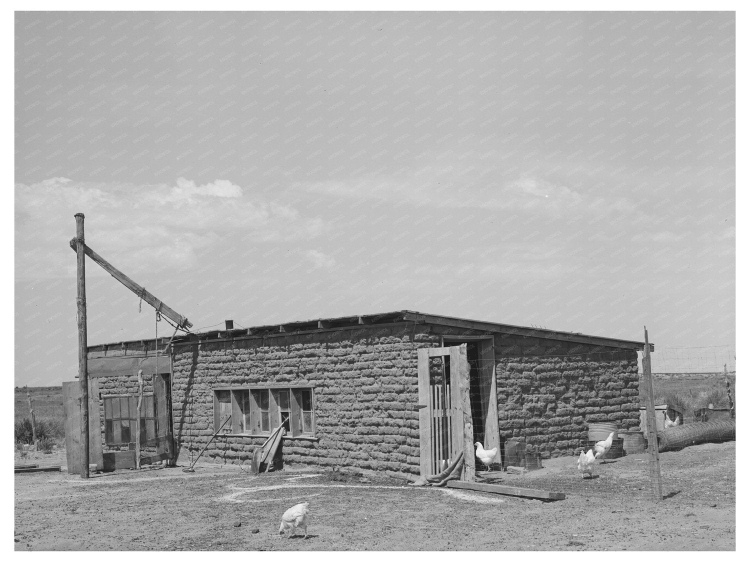 Adobe Brick Chicken House Baca County Colorado 1939