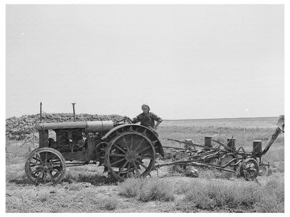 Mr. Bosley Operating Tractor in Baca County Colorado 1939