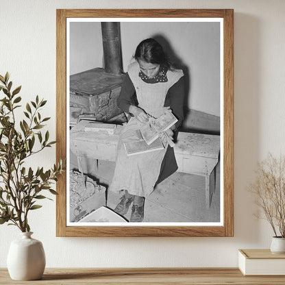 Spanish-American Woman Carding Wool WPA Project 1939