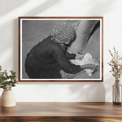 Spanish-American Woman Baking Bread in Taos 1939