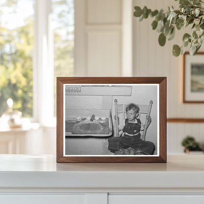 Spanish-American Boy with Tortilla Board Taos 1939