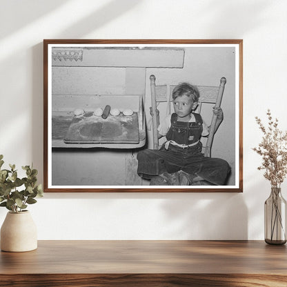 Spanish-American Boy with Tortilla Board Taos 1939