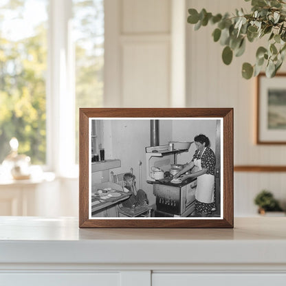 1939 Kitchen Scene of Ofelia Sandoval Making Tortillas