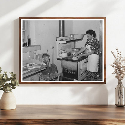 1939 Kitchen Scene of Ofelia Sandoval Making Tortillas