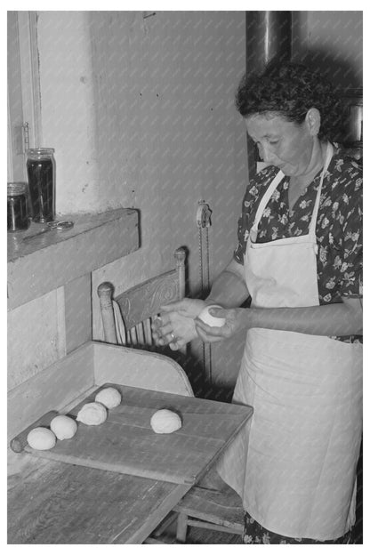 Ofelia Sandoval Making Tortillas Taos New Mexico 1939