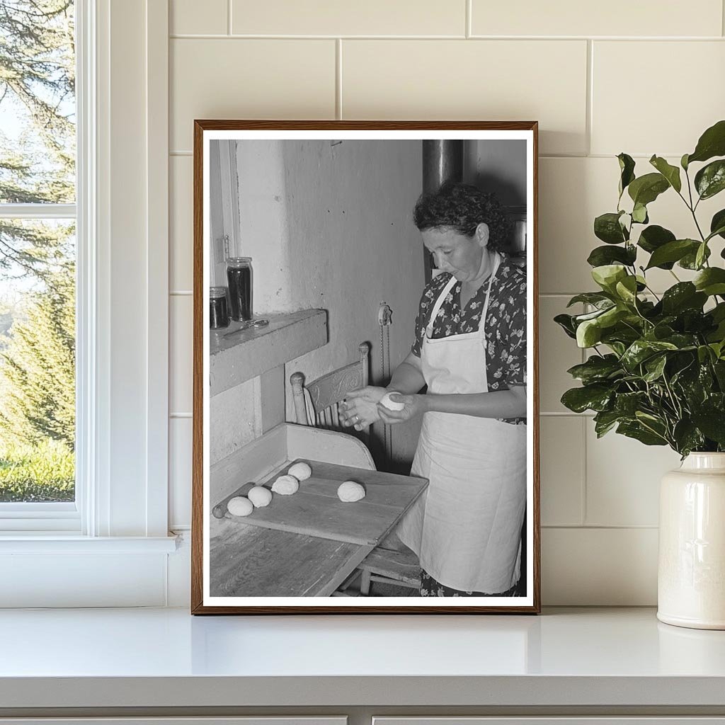 Ofelia Sandoval Making Tortillas Taos New Mexico 1939