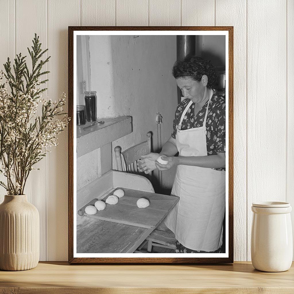 Ofelia Sandoval Making Tortillas Taos New Mexico 1939