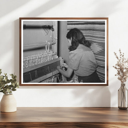 Spanish-American Girl Weaving at WPA Project 1939