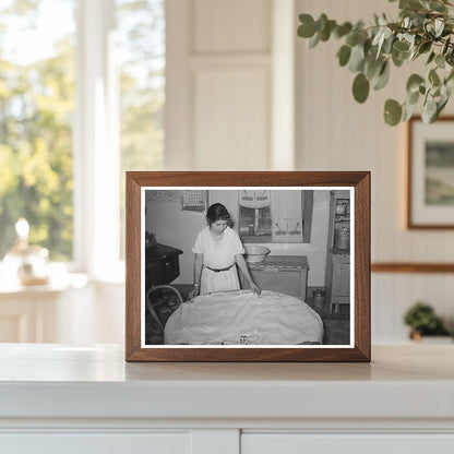 Spanish-American Woman Baking Dough Taos New Mexico 1939