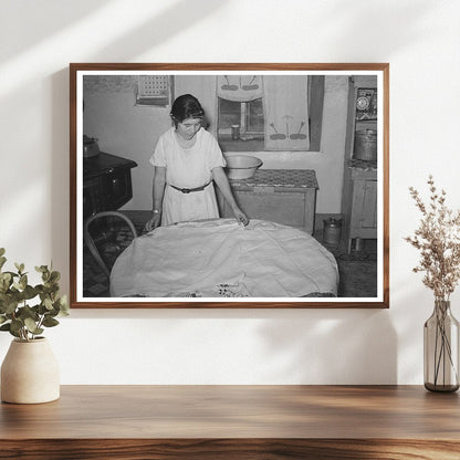 Spanish-American Woman Baking Dough Taos New Mexico 1939