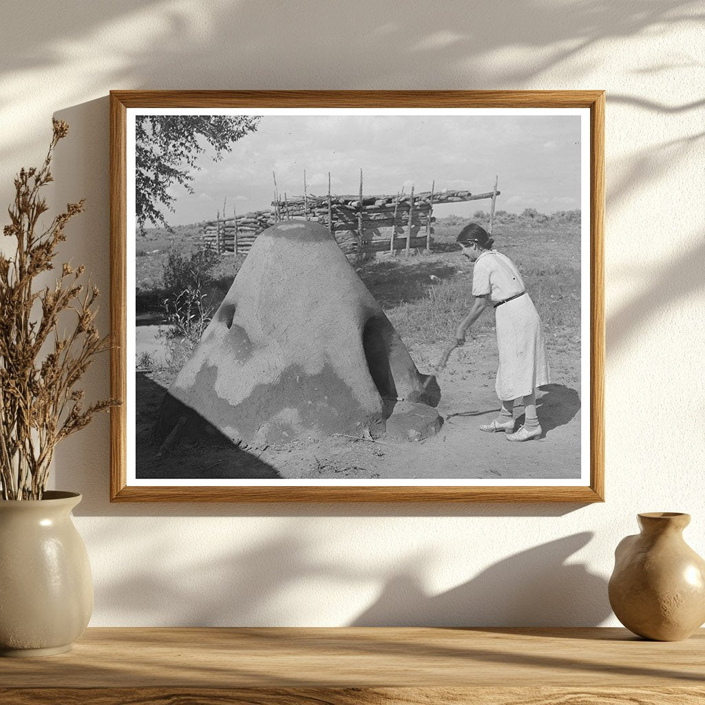 Earthen Oven Used by Spanish-American Family Taos 1939
