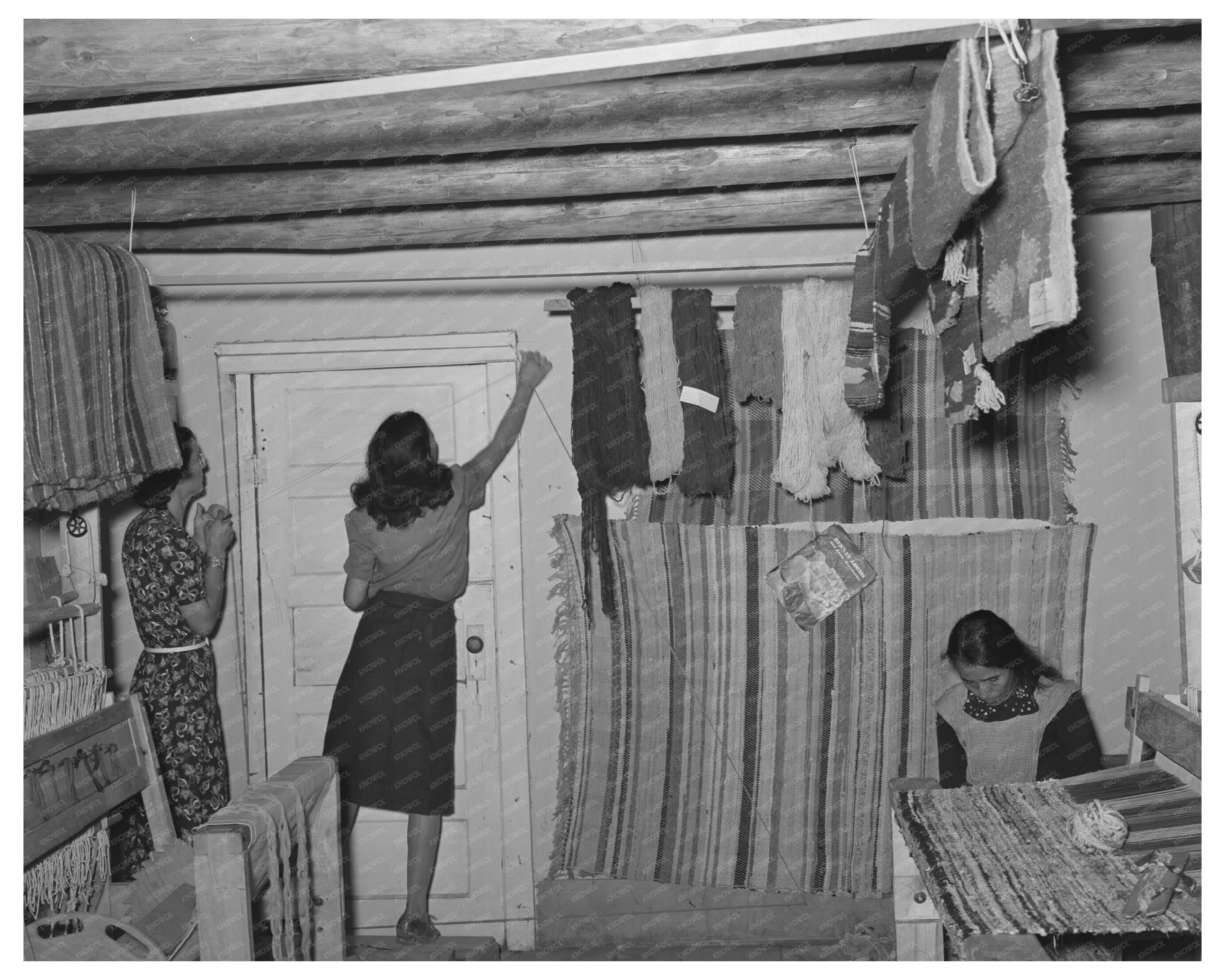 Weaving Project Shop Interior Costilla New Mexico 1939