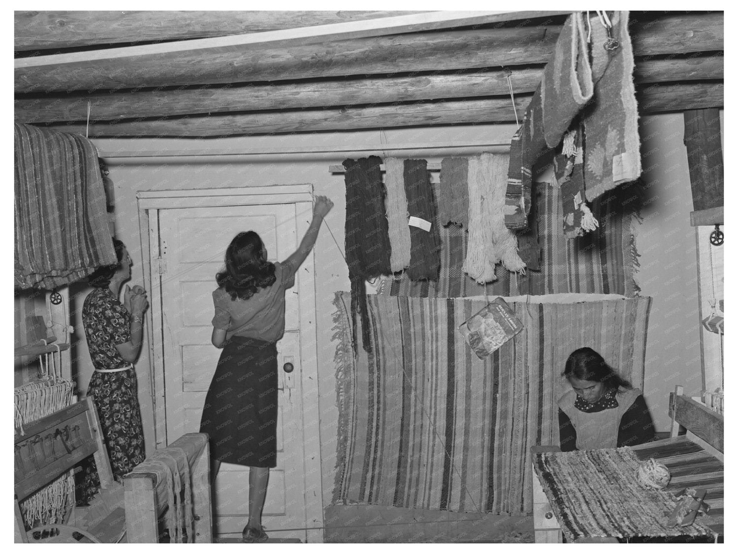 Weaving Project Shop in Costilla New Mexico 1939
