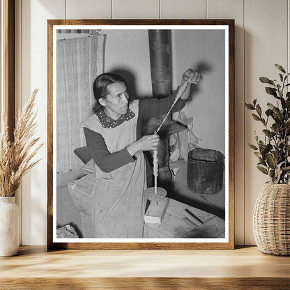 Spanish-American Woman Spinning Wool in Costilla 1939