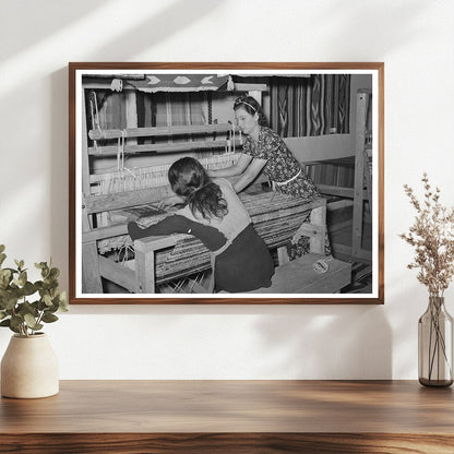 WPA Supervisor Teaching Rag Rug Weaving September 1939