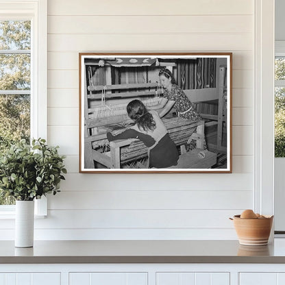 WPA Supervisor Teaching Rag Rug Weaving September 1939