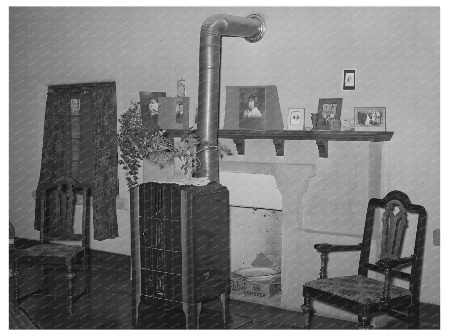 Spanish-American Farmhouse Interior Taos New Mexico 1939