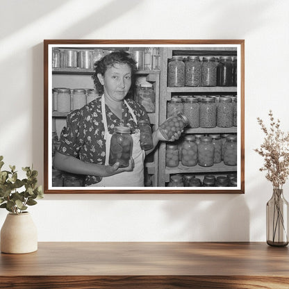 Ofelia Trujillo Sandoval with Canned Goods September 1939