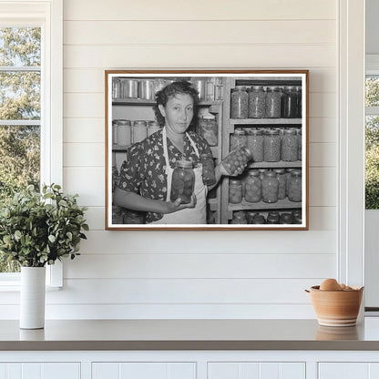 Ofelia Trujillo Sandoval with Canned Goods September 1939