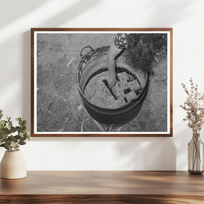 Ofelia Sandoval Cutting Handmade Soap Taos New Mexico 1939