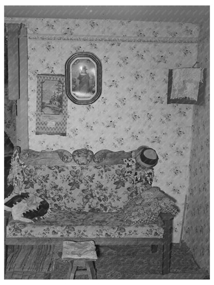 Spanish-American Living Room in Taos New Mexico 1939