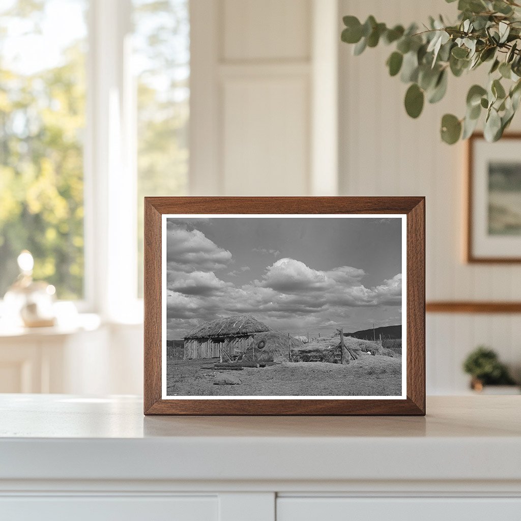 Barn and Haystacks in Taos New Mexico September 1939