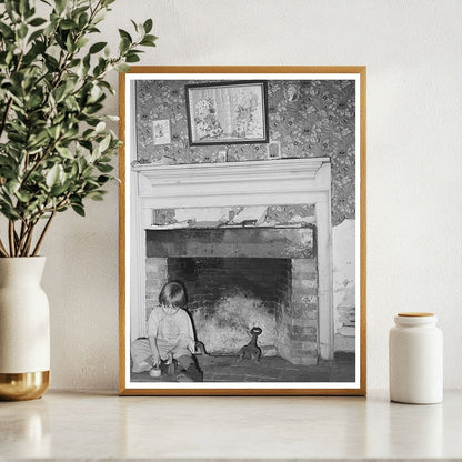 Rustic Fireplace in Vermont Farm Home October 1939