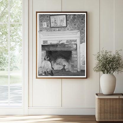 Rustic Fireplace in Vermont Farm Home October 1939