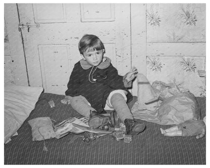 Young Girl Playing at Home in Bradford Vermont 1939