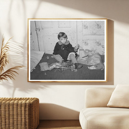 Young Girl Playing at Home in Bradford Vermont 1939