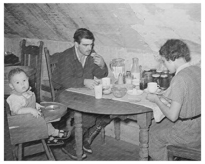 Vintage Family Life in Impoverished Apartment 1939