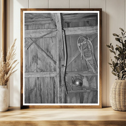 Snowshoes and Scythe in Barn Orange County Vermont 1939