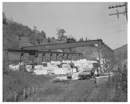 Stone Quarry on US Route 7 Arlington Vermont 1939