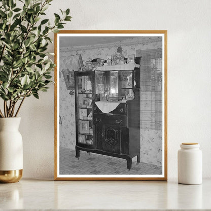 Vintage Sideboard with Photographs in Taos County 1939